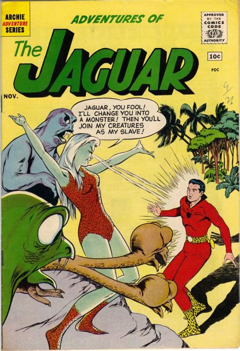 art of jaguar comic|Adventures of the Jaguar (1961 Archie) comic books.